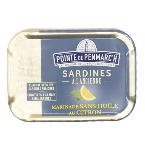 Sardinen à l’ancienne mit Zitronenmarinade ohne Öl – Pointe de Penmarc’h 115 g