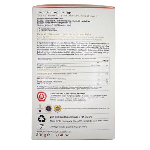 Glatte Paccheri IGP 500 g - Feinkost Stuttgart