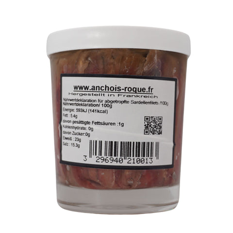Sardellenfilets mit Rapsöl – Roque 100 g Abtropfgewicht