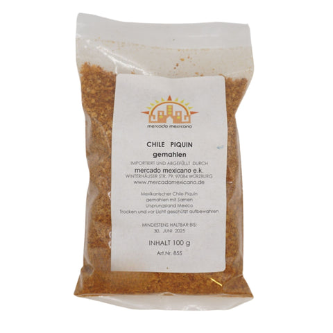 Chile Pequin gemahlen – 100 g (mit Samen, aus Mexiko)