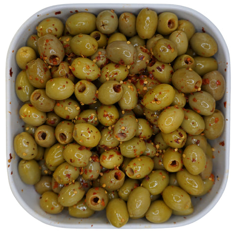 Grüne Oliven Pikant 100g