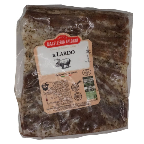 Salziger Lardo mit Kräutern, ca. 300g-Stücke