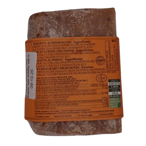 Bauchspeck mit Peperoni ca. 350g, lose