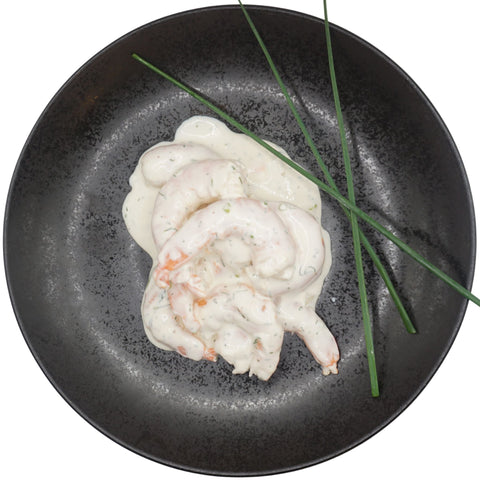 Gambas in Dillrahm – Garnelen in feiner Rahmsauce mit Dill 100g