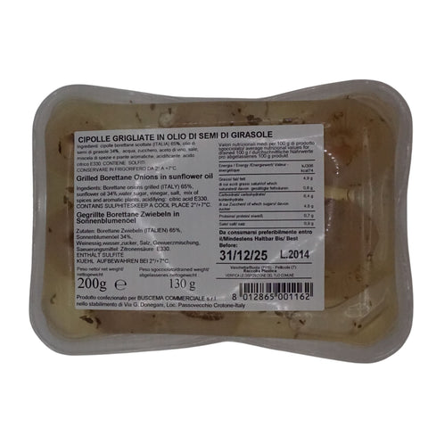 Gegrillte Zwiebeln in Sonnenblumenöl 200 g