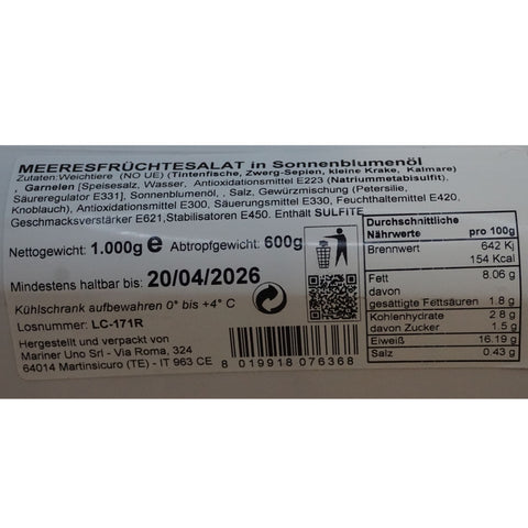 Meeresfrüchtesalat Bellavista 1kg
