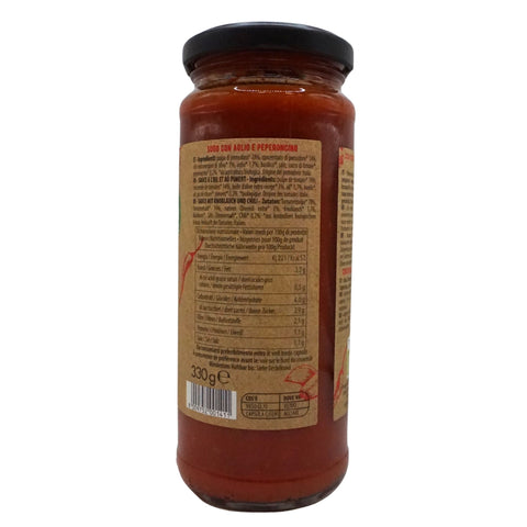 BIO Sugo con Aglio e Peperonc. 330g-Glas